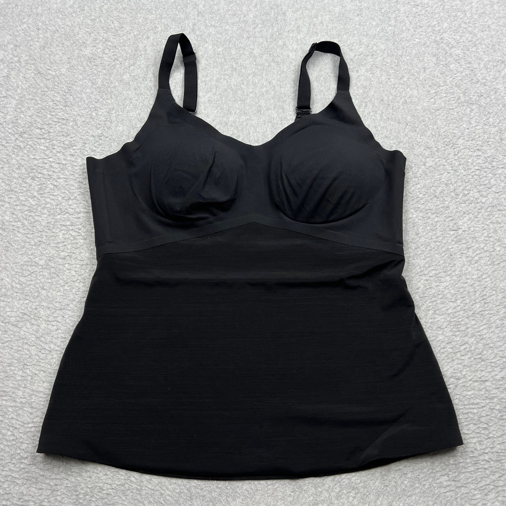 Honeylove LiftWear Cami Womens XL Black Adjustable Straps Shapewear Bra Tank Top